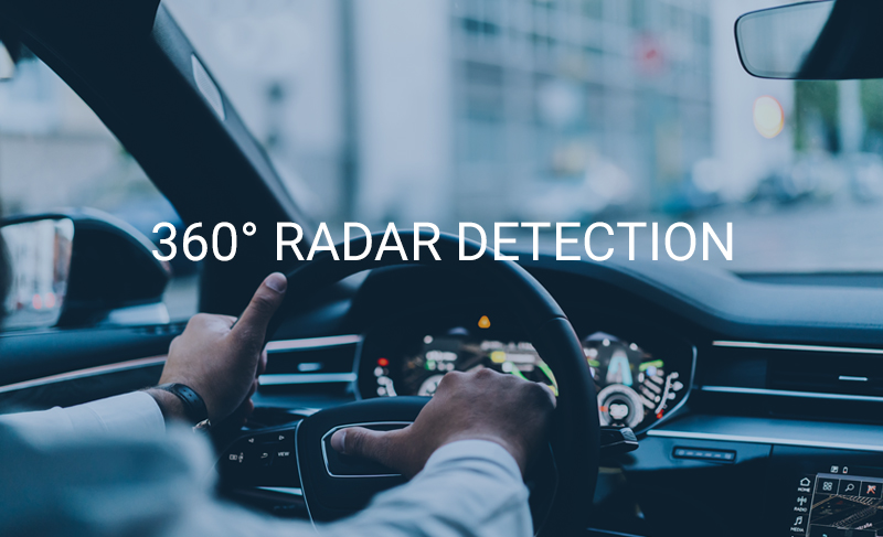Radar detection of the vehicle environment